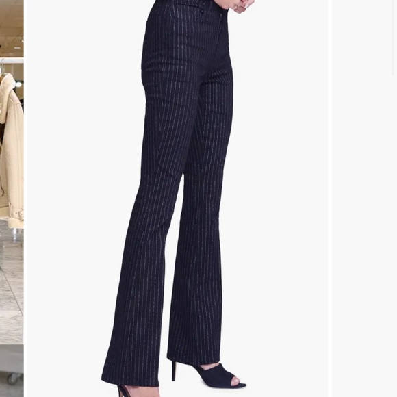 L’Agence NWT black and silver glitter pants Sz 27 - Picture 2 of 6